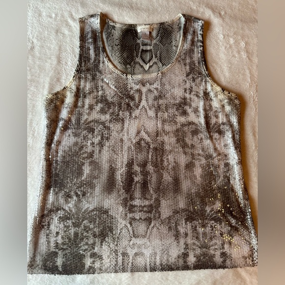 Chico's Tops - Chico’s Snake Print Sleeveless Top Womens Size 1